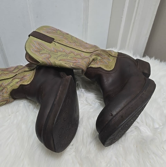 Smoky Mountain Brown/Green Hopalong Western Cowboy Boot 6.5B 🌴 - Picture 6 of 13